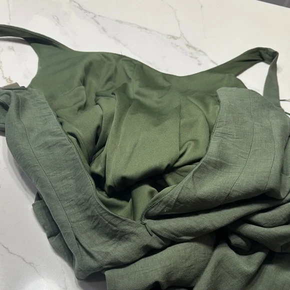 Taylor Forest Green Wide Leg Jumpsuit - Picture 14 of 15